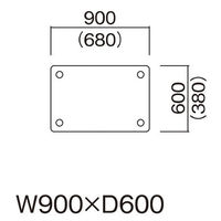 【軒先渡し】ニシキ工業 福祉・医療施設テーブル 幅900×奥行600×高さ700mm ブラウンウッド AFA-0960K-BW 1台（直送品）