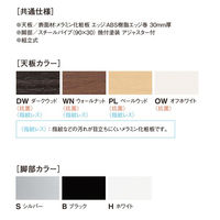 【軒先渡し】ニシキ工業 ビッグテーブル 幅3600×奥行1200×高さ720mm ペールウッド AGUT-B3612W-PL 1台（直送品）