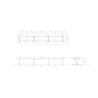 【軒先渡し】ニシキ工業 ビッグテーブル 幅5600×奥行1400×高さ720mm オフホワイト ANDS-B5614V-OW 1台（直送品）