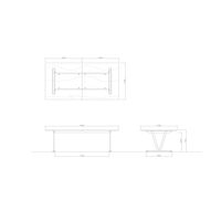 【軒先渡し】ニシキ工業 ビッグテーブル 幅2400×奥行1200×高さ720mm ライトオーク ANDS-S2412K-LO 1台（直送品）