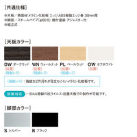 【軒先渡し】ニシキ工業 ビッグテーブル 幅4000×奥行1200×高さ720mm ウォールナット ANWP-S4012W-WN 1台（直送品）