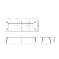 【軒先渡し】ニシキ工業 ミーティングテーブル 幅4000×奥行1400×高さ720mm オフホワイト AVTW-H4014W-OW 1台（直送品）