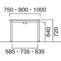 【軒先渡し】ニシキ工業 ミーティングテーブル 幅750×奥行750×高さ720mm ウォールナット AWR-H7575K-WN 1台（直送品）