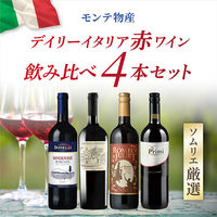 ワインメーカーソムリエ厳選 デイリーイタリア赤ワイン飲み比べ4本セット 1セット（750ml×4本） モンテ物産　飲み比べ