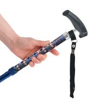 サンファミリー モリス 折りたためる安心ステッキ ネイビー 1本