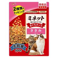 ミネット まぐろチップ＆ささみ添え 国産 400g 1セット（1袋×3）スマック 猫用 おやつ