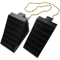 コンパル ロープ付・タイヤストッパー4t車用(2個組) 031935 1セット(8組:2組×4組) 562-7126（直送品）