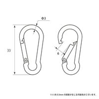 和気産業 STスプリングフック 3mm 15-902 1セット(10個)（直送品）