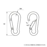和気産業 STスプリングフック 4×40mm 15-903 4x40 1セット(8個)（直送品）