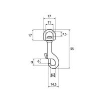 和気産業 ナスカン 黒 55mm BK-1011 1セット(30個)（直送品）