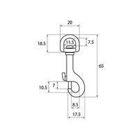 和気産業 ナスカン 黒 65mm BK-1012 1セット(24個)（直送品）