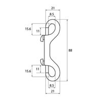 和気産業 ダブルスナップ 黒 85mm BK-1026 1セット(16個)（直送品）