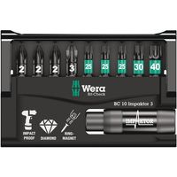 Wera Werk ヴェラ 10本組 ドライバービットセット ホルダー付 インパクト用 057683 57683 1セット（直送品）