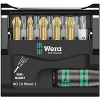 Wera Werk ヴェラ 12点組 ビットチェック ビットセット 木工用1 057423 57423 1セット（直送品）