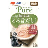 コンボ ピュア キャット パウチ かつお・国産真鯛だし入り 無添加 国産 30g 1セット（1個×6）キャットフード