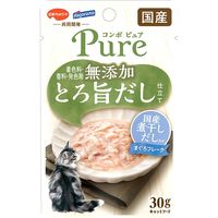 コンボ ピュア キャット パウチ まぐろ・国産煮干しだし入り 無添加 国産 30g 1セット（1個×6）キャットフード