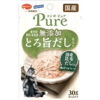 コンボ ピュア キャット パウチ 鶏＆かつお・国産昆布だし入 無添加 国産 30g 1セット（1個×6）キャットフード