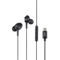 マクセル マイク搭載 USB Type-Cコネクター対応 カナル型ヘッドホン MXH-CC200BK 1点