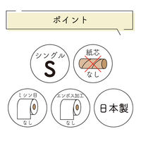 イトマン イットコ芯なしSLIM1ロール130mシングル 10130039 1セット(1ロール×48)