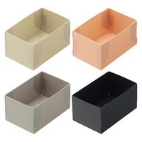 リヒトラブ Roomy 仕切りケース 小物収納 整理トレー 仕分け 組立式 A6 1/2 ブラック A797-24 1セット(1組×5)