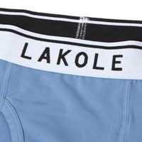 メンズ 無地ロゴボクサーパンツ ブルー S LAKOLE/ラコレ