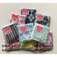 FOR YOUシール付きタオルハンカチ(小)/カジュアルデザイン/色柄はお任せ QLT20TC-foryou-300 1箱(300個入)（直送品）