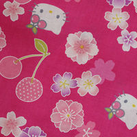 アンドウ HELLO KITTY子供甚平 さくらんぼピンク 90cm 1713199-0000 1着（直送品）