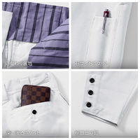 村上被服 江戸前超ロング 100 シルバーグレー 3508 1セット(2着入)（直送品）