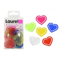 Laurel クリスタルハートクリップ アソート 1408-96 1ケース（25個入）