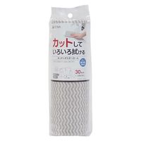 RAKUSOJI キッチンダスター ロール 30カット 洗って繰り返し使える カウンタークロス ふきん グレー 1セット（1個×5）東和産業