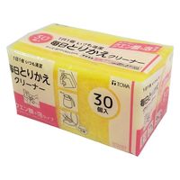 キッチンスポンジ 毎日とりかえクリーナー クエン酸+泡タイプ 水アカに 使い捨て イエロー 1セット（1パック（30個入）×5）東和産業