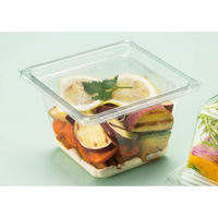 リスパック サラダ容器 バイオカップ キューブ 13-80B PABK204 1ケース(50点×12))（直送品）