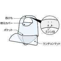 アーテック 【介護/医療】食事用エプロン ポケット付使い捨て食事用エプロン100枚入 051958 1ケース(1点×10))（直送品）