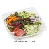 リスパック サラダ容器 バイオ ハクリア 18-37B 黒 PBPP371 1パック(50点)（直送品）