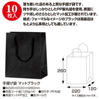 ササガワ 手提げ袋 マット黒 S22 50-6321 1枚