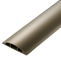 エレコム 配線カバー 床用 モール ( 長さ1m × 幅78mm ) R形状 ブラウン LD-GA1507MBR 1個（直送品）