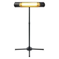 YAMAZEN 屋外でも使えるグラファイトヒーター 防塵・防滴仕様 リモコン式 DCTS-D09(B) 1個