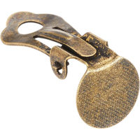 日本紐釦貿易 台付き 蝶バネイヤリング 5組入り 台9mm アンティークゴールド A12-457 1袋5組入(3袋、合計15組（直送品）