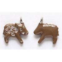 日本紐釦貿易 干支チャーム【いのしし:亥】 シルバー 10個入 A22-143S-10 1袋10個入(3袋、合計30（直送品）