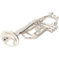 日本紐釦貿易 トランペット チャーム シルバー W14×H40×D7mm 2個入 A22-31 1袋2個入(5袋、合計10個（直送品）