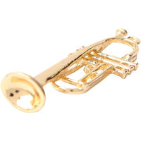 日本紐釦貿易 トランペット チャーム ゴールド W14×H40×D7mm 2個入 A22-30 1袋2個入(5袋、合計10個（直送品）