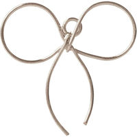 日本紐釦貿易 リボンB チャーム シルバー W21×H21mm 10個入 A22-69-10 1袋10個入(3袋、合計30（直送品）