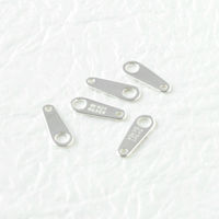 日本紐釦貿易 シルバー925 板カン 5個 W10×H3.5mm シルバー A24-50 1袋5個(10袋、計50個)（直送品）
