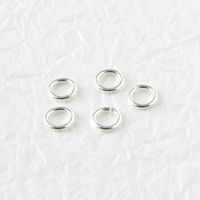 日本紐釦貿易 シルバー925 丸カン 10個 径線0.8×外径φ5mm シルバー A24-45 1袋10個(10袋、計100（直送品）
