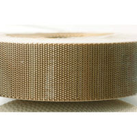 日本紐釦貿易 薄手アミーテープ 30mm 10m巻 濃ベージュ AMT30-4 1巻10m（直送品）