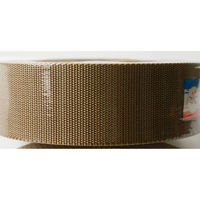 日本紐釦貿易 薄手アミーテープ 38mm巾×10m巻 厚み約1mm 濃ベージュ AMT30-4 AMT38-4 1巻10m（直送品）