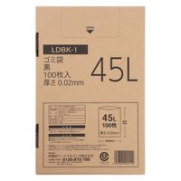 ゴミ袋 黒 低密度 45L 箱入り 1箱（100枚入）厚さ：0.020mm 伊藤忠リーテイルリンク