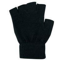 カンダ のびのび5本指切軍手 F 黒 4571200281651 1個