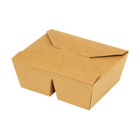 HEIKO 弁当容器 ペーパーランチBOX 2仕切 17-14 クラフト 1セット（100枚：50枚入×2袋）