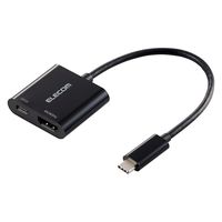 USB-C to HDMI 変換アダプタ 15cm 給電用Cポート付 4K 60Hz AD-CHDMIPDBK2 エレコム 1個（直送品）